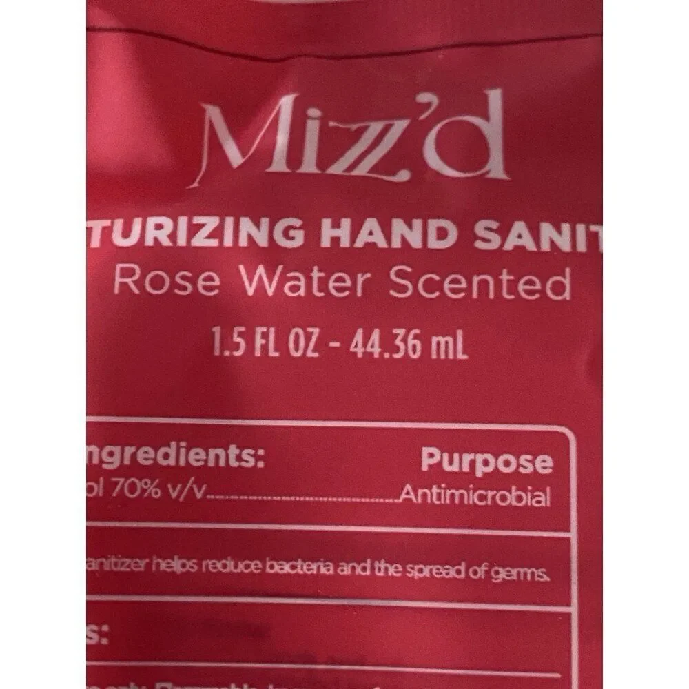 Mizzz’d‎ Scented Hand Sanitizer Spray 1.5 Fl Oz Rose Water Moisturizing NEW